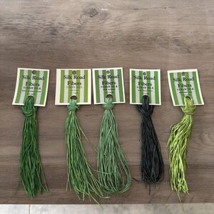 Silk Road Fibers Straw Silk Embroidery Needlepoint Thread Lot Greens
